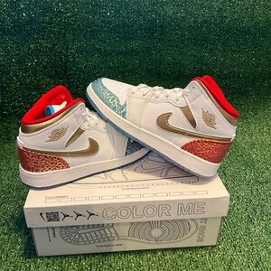 Air Jordan 1 MID SS (GS) Youth Sneakers Carolina to Chicago